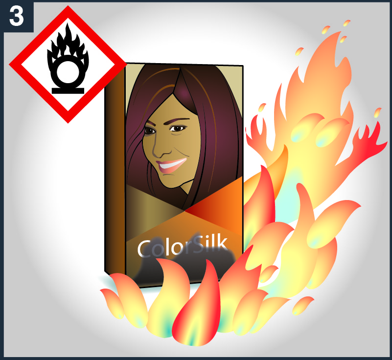 Flammable hair product image